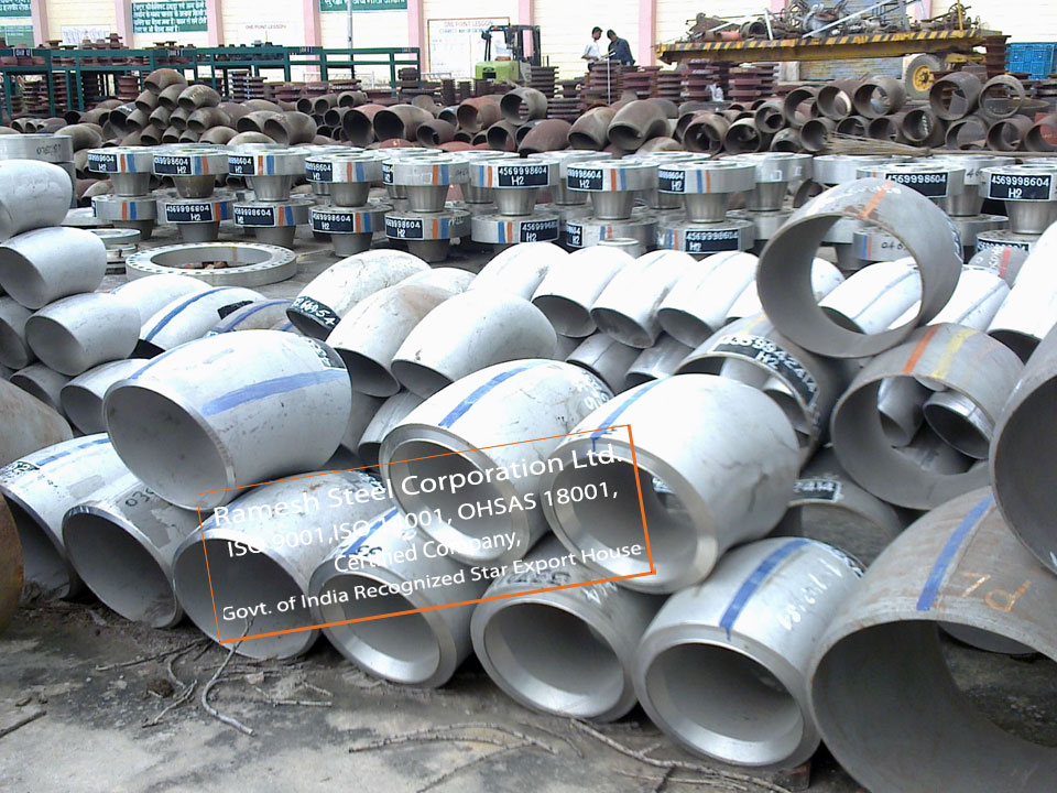 Ready Stock of Stainless Steel Pipe Fittings at our Stockyards